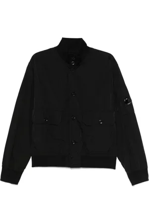 C.P. Company Jassen, Heren, Zwart, L, Zwarte jassen met kenmerkende lensdetail