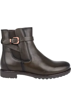 ARA Schoenen, Dames, Bruin, 37 1/2 EU, Groene warmgevoerde enkellaars