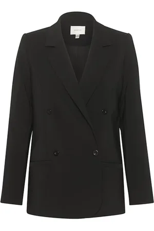Gestuz Jassen, Dames, Zwart, XS, Polyester, Klassieke Zwarte Blazer Joelle 2.0