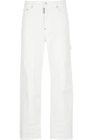Dsquared2 Jeans, Heren, Wit, S, Katoen, Cargo Katoenen Jeans