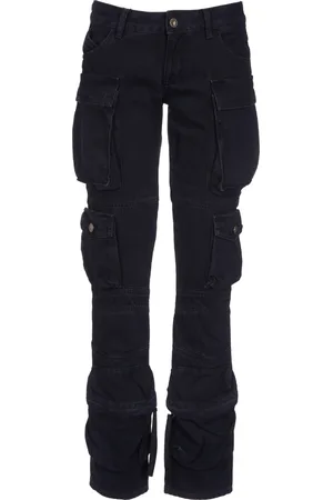 The Attico Broeken, Dames, Zwart, W27, Katoen, Skinny Multitask Broek