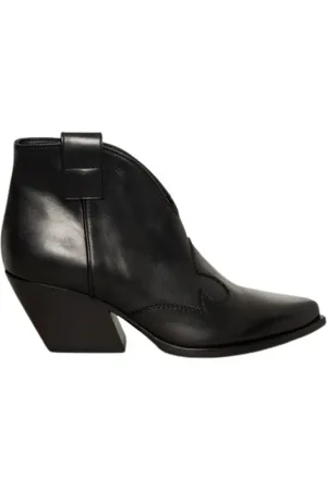 Elena Iachi Schoenen, Dames, Zwart, 38 EU, Leer, Texano Cowboylaarzen