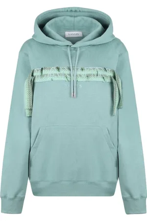 Lanvin Sweatshirts & Hoodies, Heren, Groen, L, Katoen, Curb Lace Hoodie