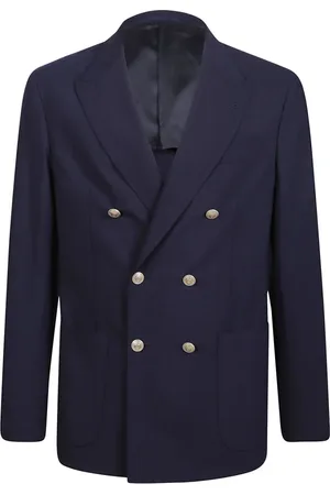 ELEVENTY Jassen, Heren, Blauw, 3Xl, Wol, Double Breasted Jacket