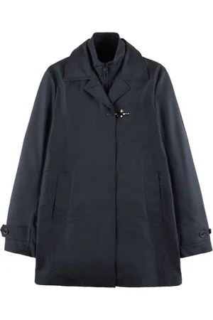 FAY Mantels, Dames, Blauw, XL, Polyester, Morning Coat in technische popeline