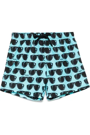 Moschino Badkleding, Heren, Blauw, M, Aqua Blauwe Zee Kleding Koord Shorts