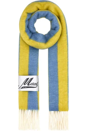 Marni Accessoires, Dames, Veelkleurig, ONE Size, Wol, Geborduurde sjaal van wolmix