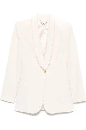 Elisabetta Franchi Jassen, Dames, , S, Polyester, Single-Breasted Tailored Blazer