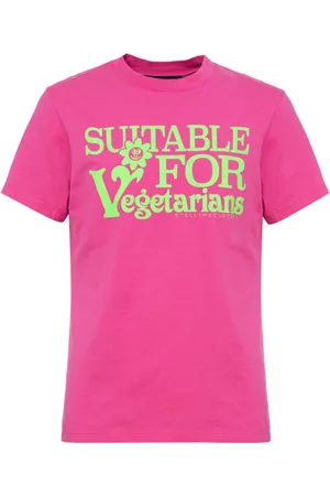 Stella McCartney Tops, Heren, Roze, S, Katoen, Casual Katoenen T-shirt met Uniek Design