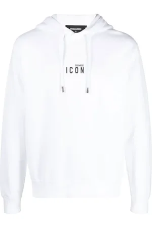 Dsquared2 Sweatshirts & Hoodies, Heren, Wit, S, Katoen, Katoenen sweatshirt met uniek ontwerp