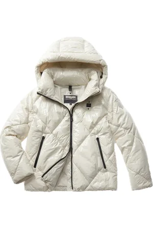 Blauer Jassen, Dames, Wit, XS, Modieuze Jas met Rits