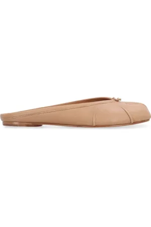Maison Margiela Schoenen, Dames, , 36 EU, Leer, Leren Tabi Mules met Gespleten Teen