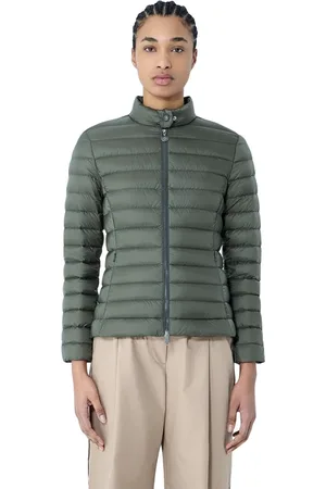 Moncler Jassen, Dames, Groen, M, Gewatteerd Donsjack Lichtgewicht Constructie
