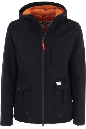 FAY Sweatshirts & Hoodies, Heren, Blauw, S, Nylon, Windbreaker - Hooded Jacket