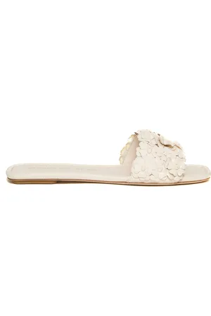 Stuart Weitzman Schoenen, Dames, Wit, 37 EU, Leer, Meadow Slide
