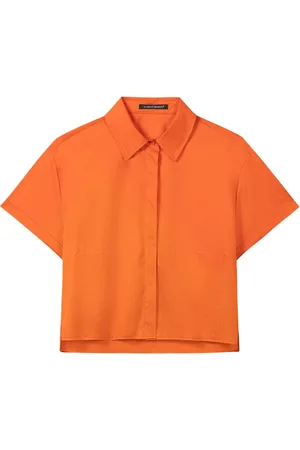 Luisa Cerano Blouses & Shirts, Dames, Oranje, L, Korte Boxy-Cut Blouse