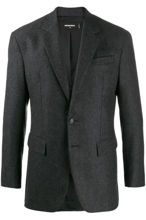 Dsquared2 Jassen, Heren, Grijs, L, Grijze Textiel Jas