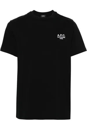 A.P.C. Tops, Heren, Zwart, S, Katoen, Standard Rue Madame T-shirt