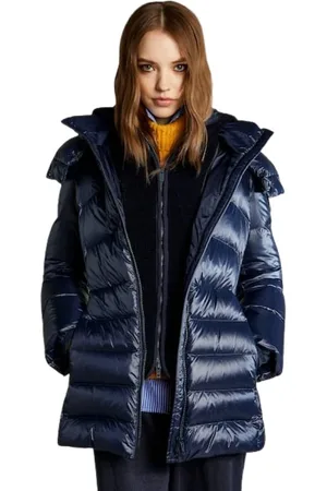 FAY Jassen, Dames, Blauw, S, Leer, Down Jacket