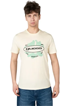 Guess Tops, Heren, , L, Katoen, T-shirt met ronde hals