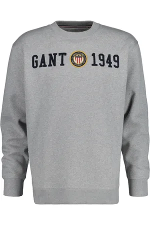 GANT Sweatshirts & Hoodies, Heren, Grijs, L, Katoen, Maglieria Sweatshirt