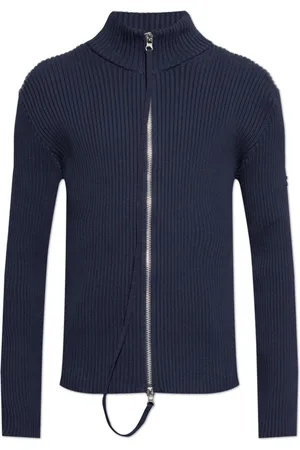 Courrèges Truien, Heren, Blauw, S, Katoen, Cardigan met ritssluiting