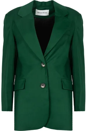 Silvian Heach Jassen, Dames, Groen, M, Polyester, Single-Breasted Blazer