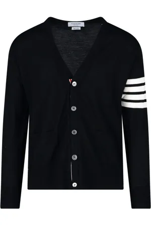 Thom Browne Truien, Heren, Zwart, L, Wol, Cardigan