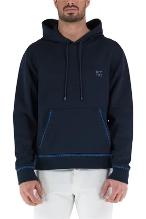 Etro Sweatshirts & Hoodies, Heren, Blauw, L, Katoen, French Terry Hoodie