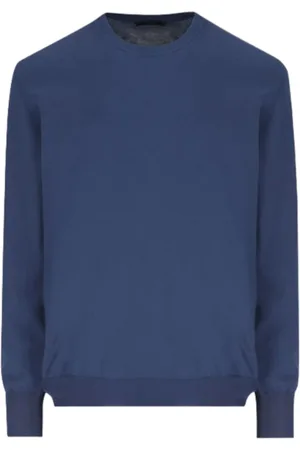 FAY Truien, Heren, Blauw, M, Rondgebreide trui