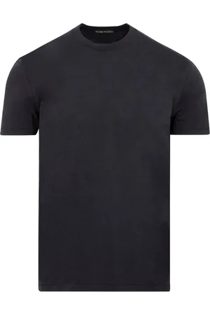 Tom Ford Tops, Heren, Zwart, L, Katoen, Zwarte T-shirt voor mannen