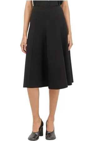 The Row Rokken, Dames, Zwart, M, Polyester, Midi-rok met elastische tailleband