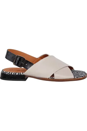 Chie Mihara Schoenen, Dames, , 40 EU, Leer, Sandalen van leer met gekruiste bandjes en gesp