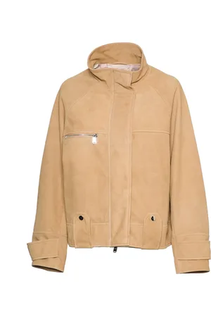 Dondup Jassen, Dames, , M, Leer, Suede Jacket Biscotto