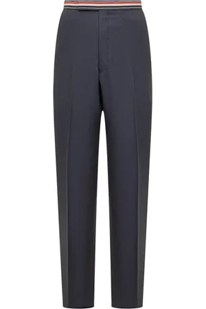 Thom Browne Broeken, Heren, Blauw, M, Wol, Low Rise Drop Broek
