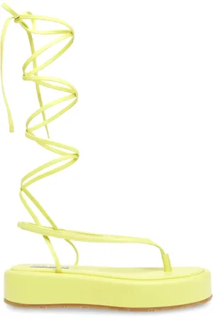 Steve Madden Schoenen, Dames, Geel, 38 EU, Platte sandalen