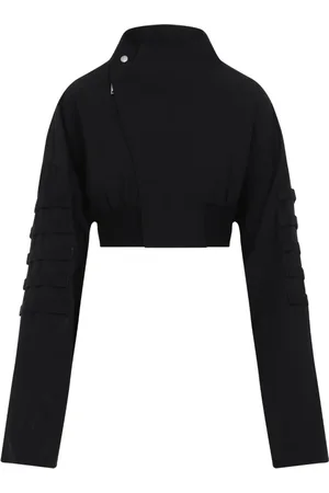 Rick Owens Jassen, Dames, Zwart, XS, Zwarte Jas Elegant Eigentijds Stijl