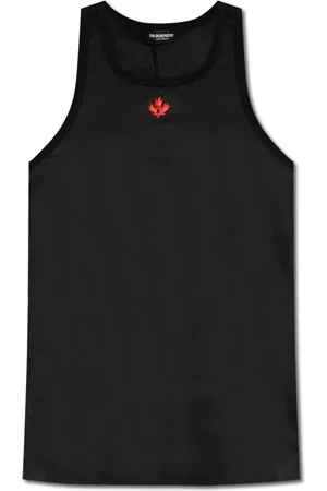 Dsquared2 Tops, Dames, Zwart, M, Katoen, Underwear Collection Mouwloze Top