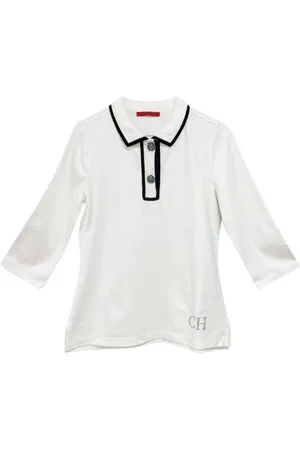 Carolina Herrera Tops, Dames, Wit, S, Katoen, Polo Shirt