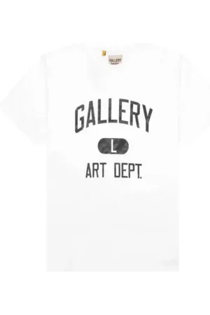 GALLERY DEPT. Tops, Heren, Wit, M, Katoen, Depot T-shirt met Opvallende Graphics