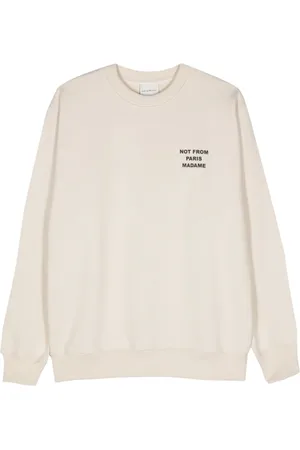 Drôle de Monsieur Sweatshirts & Hoodies, Heren, , S, Katoen, Taupe Grey Crew Neck Sweatshirt