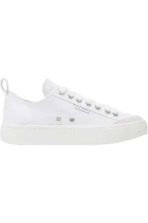 Courrèges Schoenen, Dames, Wit, 36 EU, Katoen, Witte Fashion Sneakers Mode Luxe