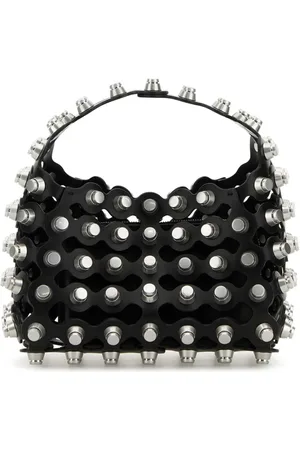 Alexander Wang Tassen, Dames, Zwart, ONE Size, Leer, Rex Versierde Leren Handtas