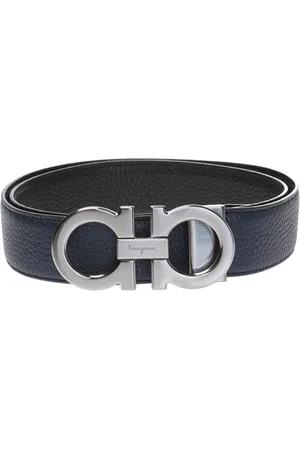 Salvatore Ferragamo Accessoires, Heren, Zwart, 115 CM, Leer, Omkeerbare Riem