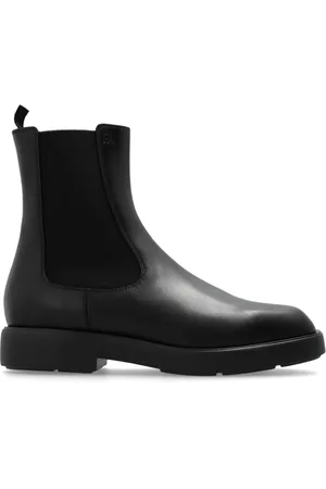 Emporio Armani Schoenen, Dames, Zwart, 36 EU, Leer, Leren enkellaarsjes