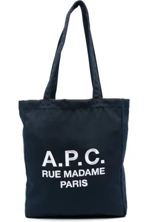 A.P.C. Tassen, Heren, Blauw, ONE Size, Polyester, Donkerblauwe schoudertas