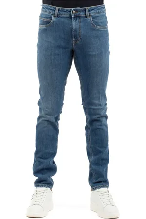 FAY Jeans, Heren, Blauw, W32, Katoen, Slim-fit Jeans