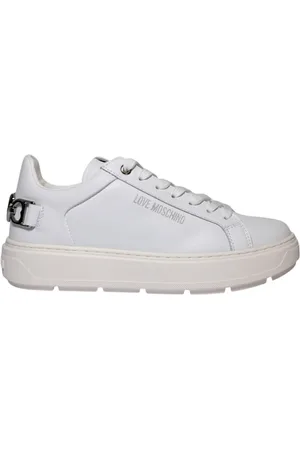 Moschino Schoenen, Dames, Wit, 38 EU, Leer, Sneakers