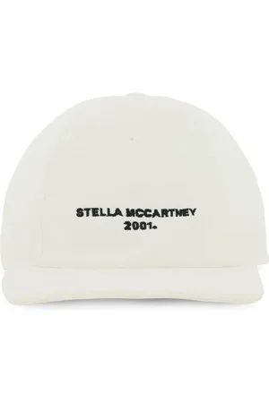 Stella McCartney Accessoires, Dames, Wit, 57 CM, Katoen, Logo Baseball Cap