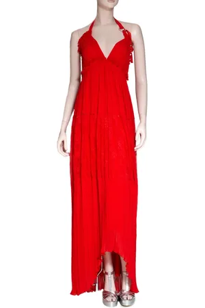 ERMANNO SCERVINO Kleedjes, Dames, Rood, S, Polyester, Maxi Jurk voor Overdag